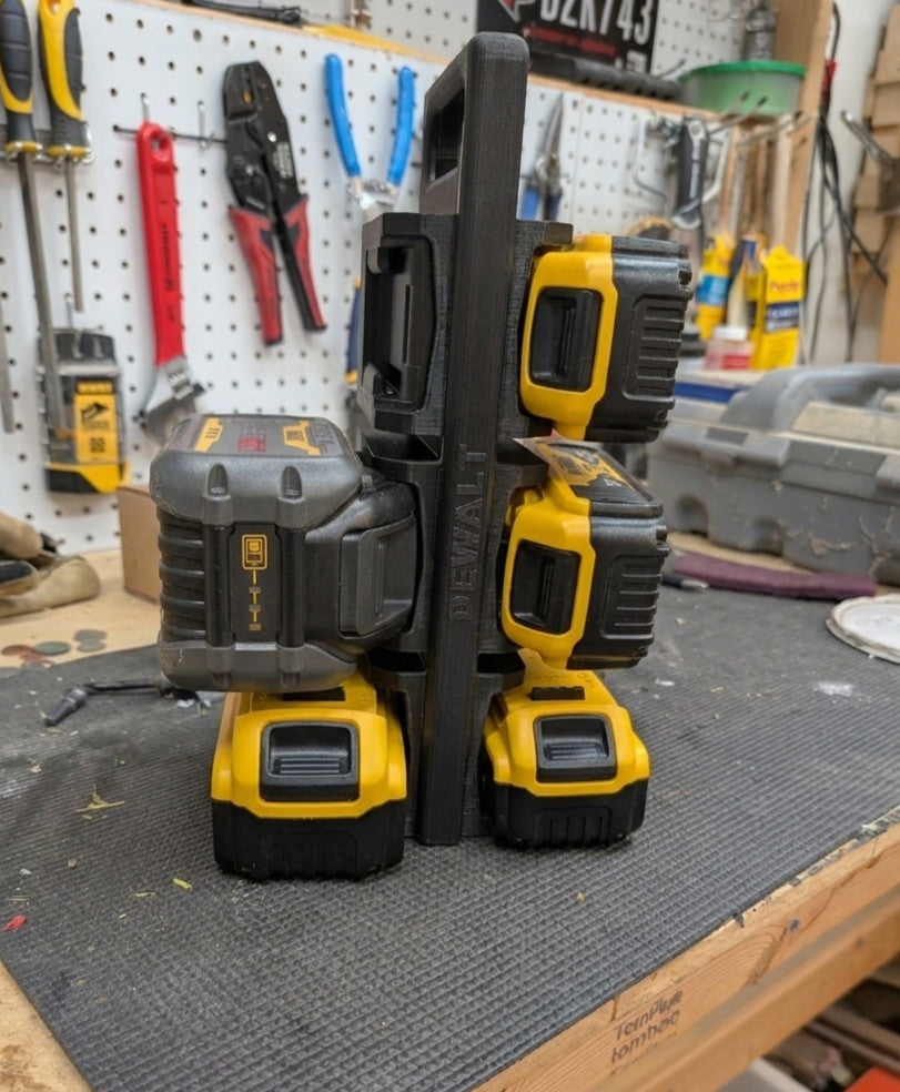 Dewalt 18v 20v Battery Caddy | 6 Slot Vertical Holder Carrier Storage