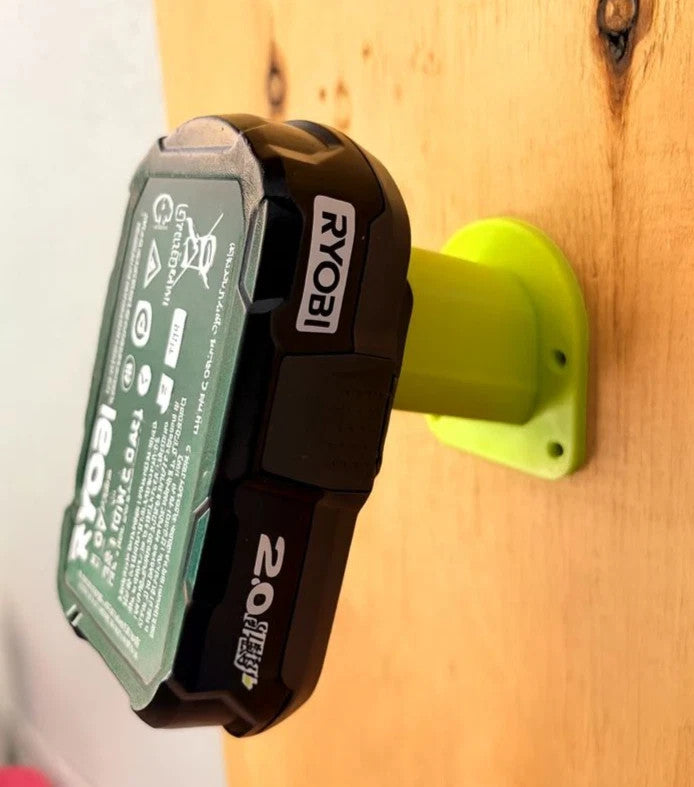 Premium Ryobi 18V Battery Wall Mount Holder | Secure, Space-Saving Storage