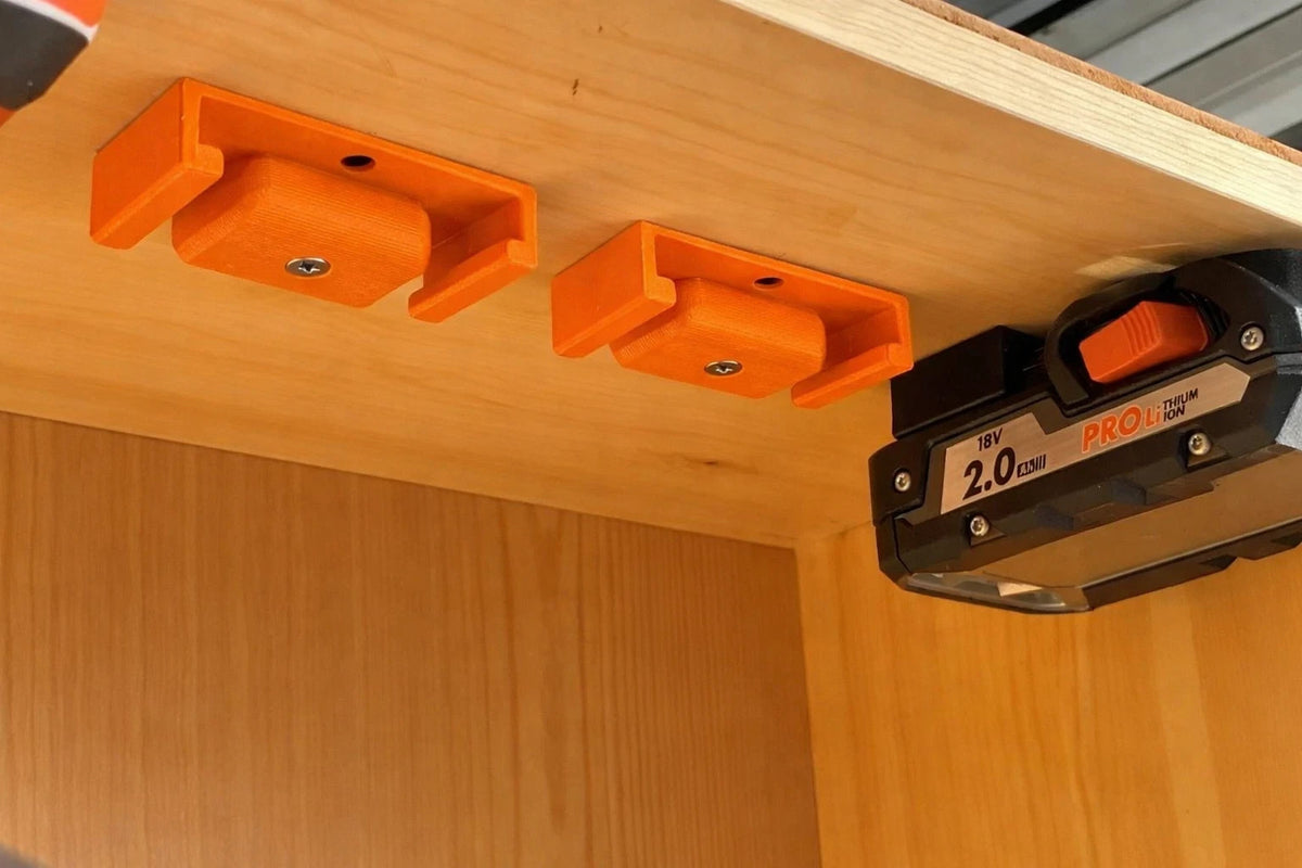 10x AEG Ridgid Cordless 18V Battery Holder Wall Mount Orange