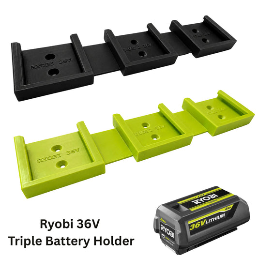 Ryobi  36v / 40v Triple Wall Mount Battery Holder for 3 Batteries