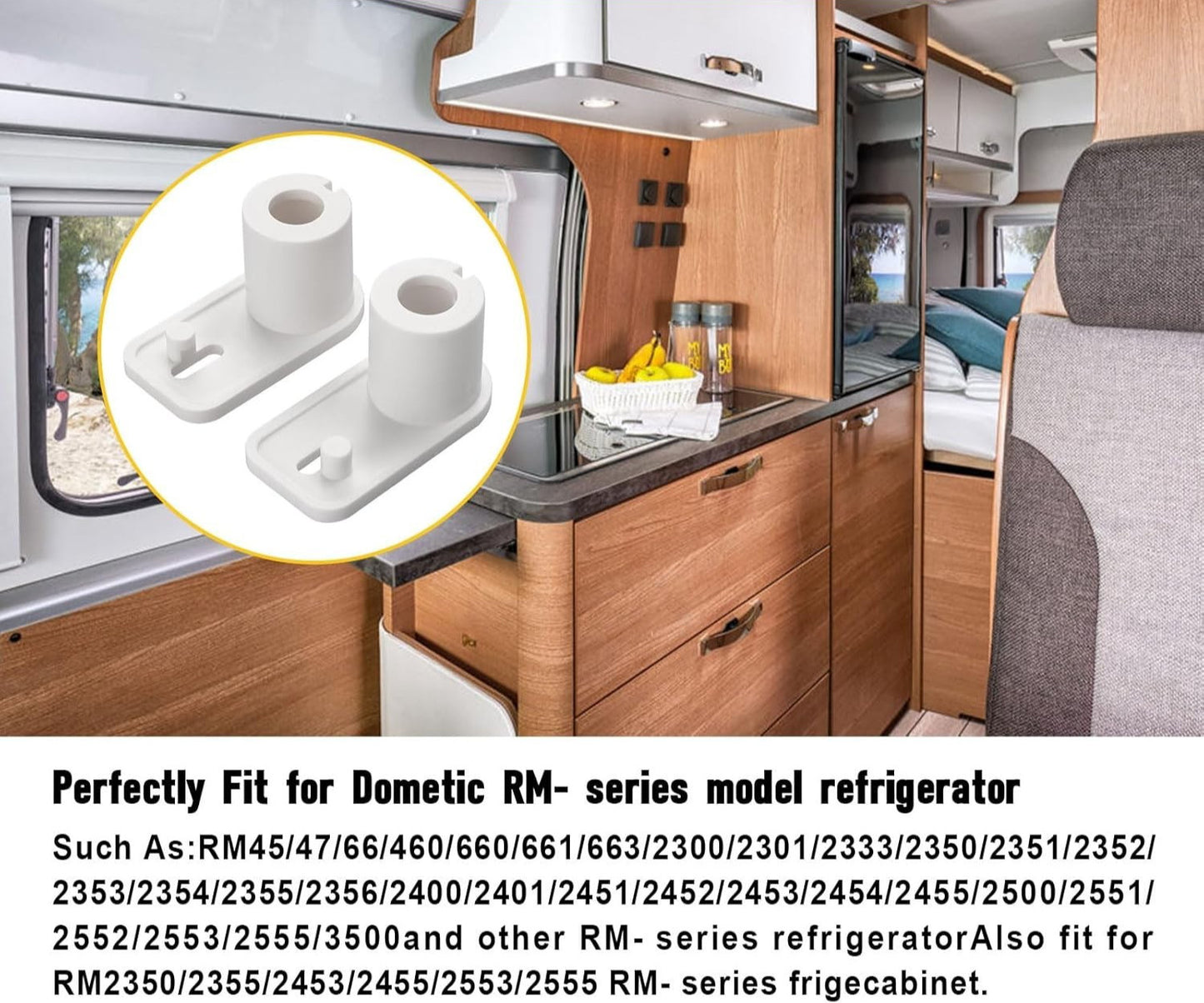 4 PACK Dometic Fridge Freezer High-Strength Door Hinge RM2350 | 2301 | 2553+