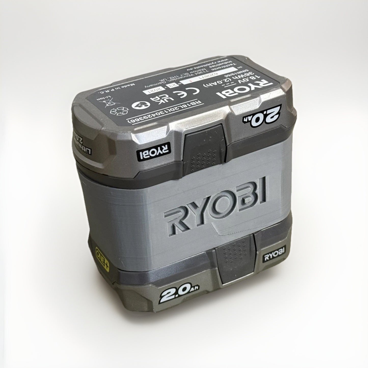 Dual Stack Ryobi 18V BATTERY STACKER Click-in Holder Batteries Protector