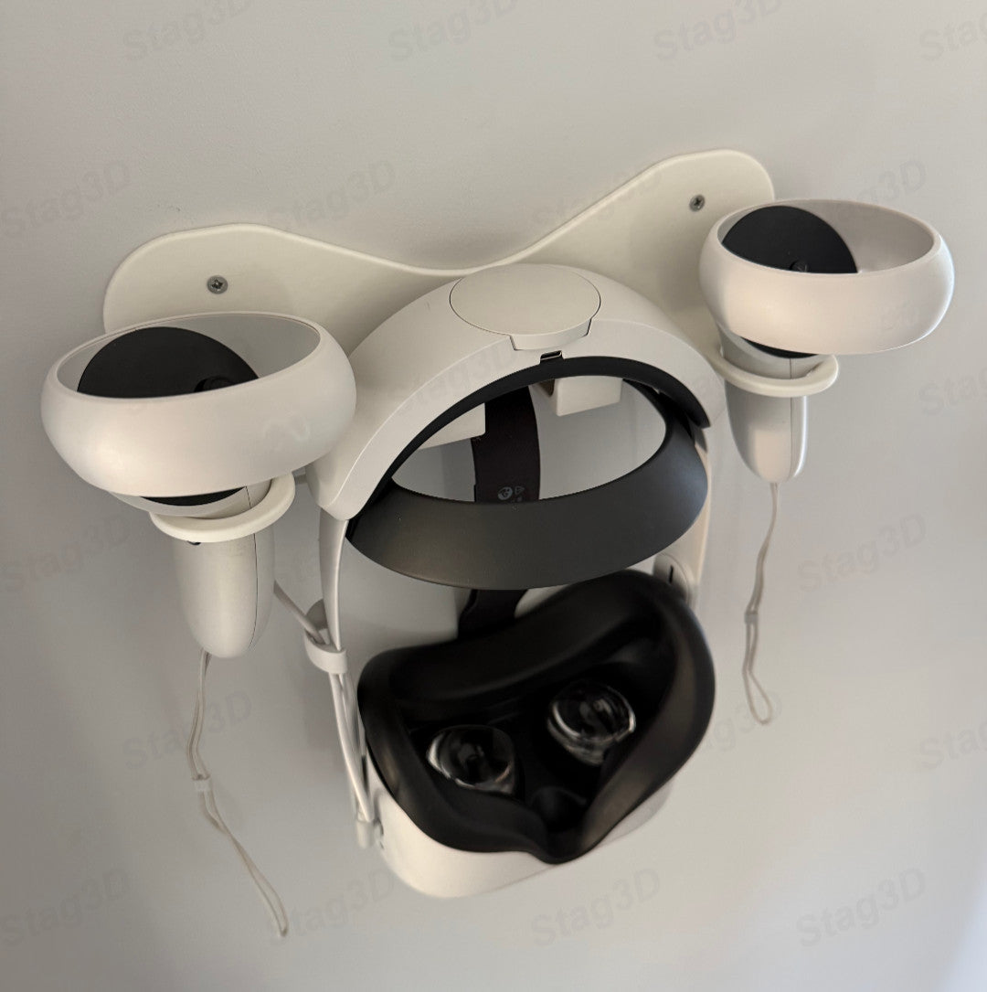 Meta Quest 2, 3, 3s WALL MOUNT VR Headset Controller Holder Stand Storage | AUS