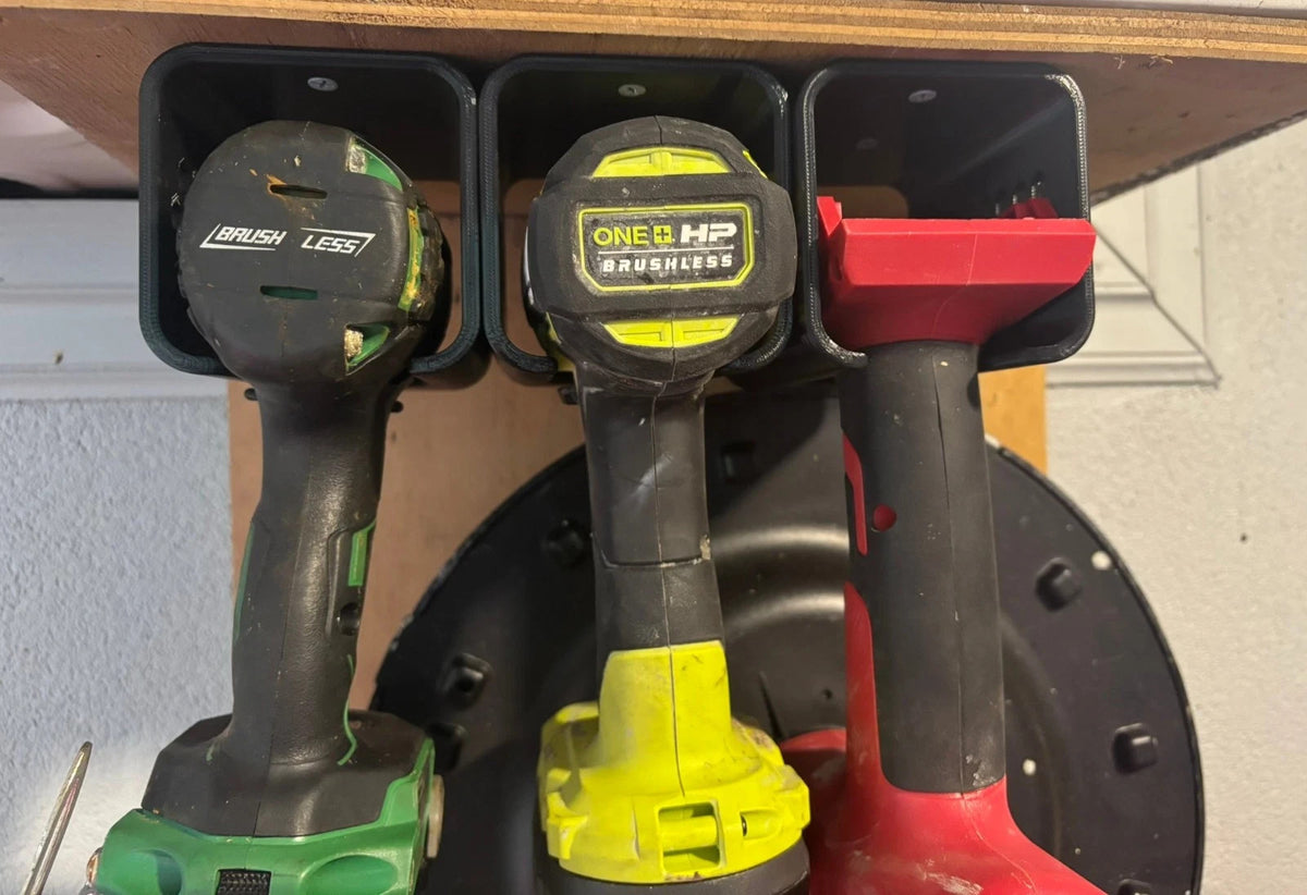 Universal Drill Storage Holder Wall Mount for Cordless Power Tools | Heavy Duty