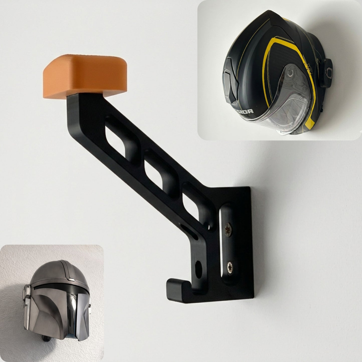 Helmet Wall Mount Holder / Display for Motorsports, Cricket, Collectibles