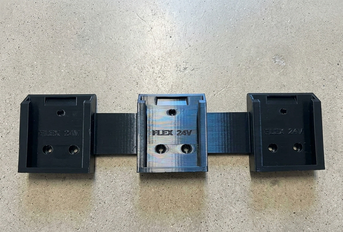 Triple Battery Holder for FLEX 24V Batteries Wall Mount Holder Storage