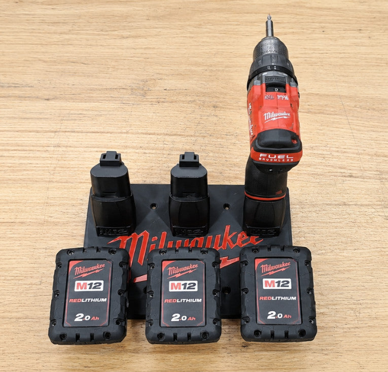 PREMIUM Storage Mount for Milwaukee M12 12V Tool & Battery Combo Holder