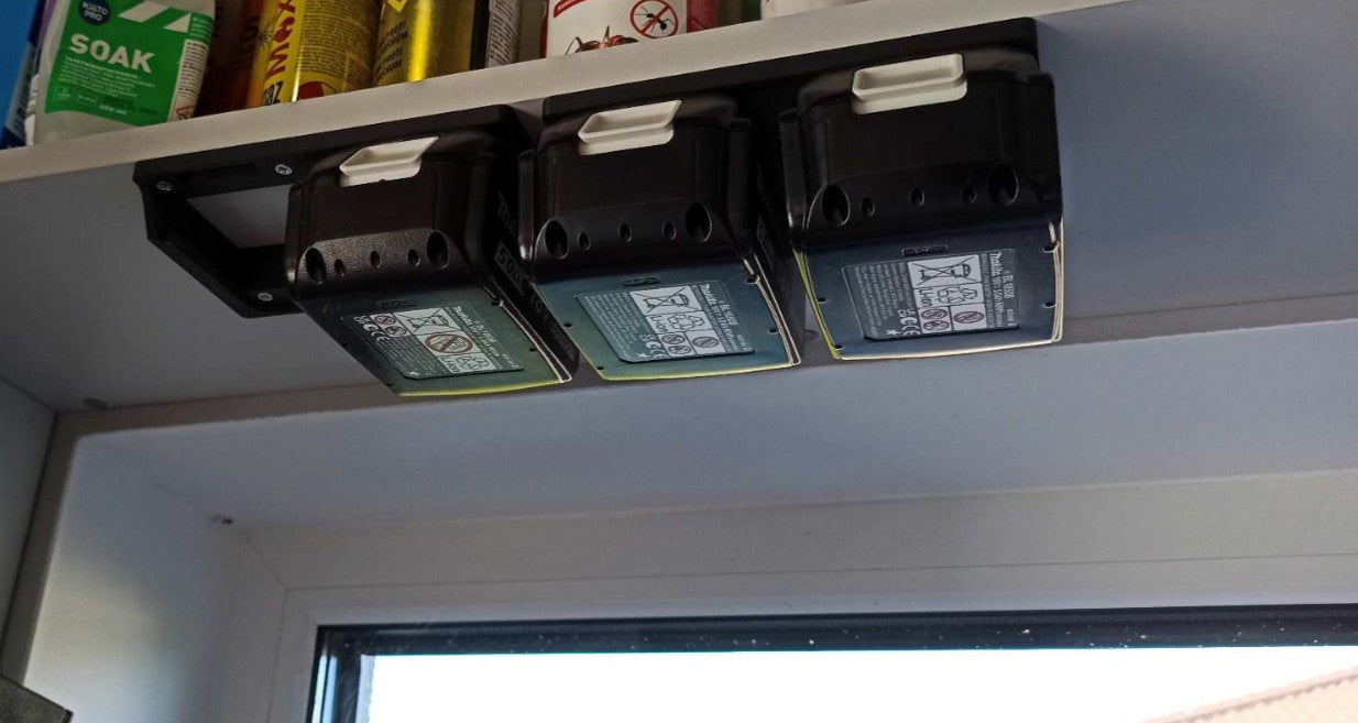 Makita 18V Battery Holder Wall Mount - 1/2/3/4 Batteries