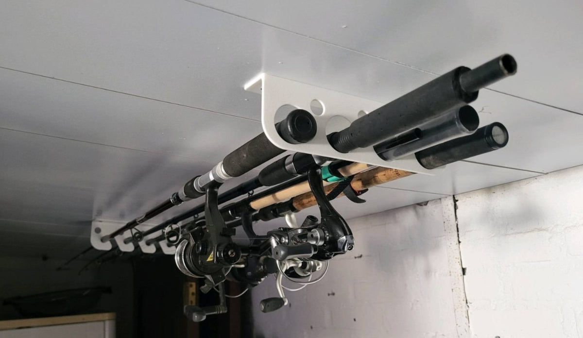 Surf Fishing Rod Holder for home - Wall / Ceiling Storage Rack Carrier 46mm diameter