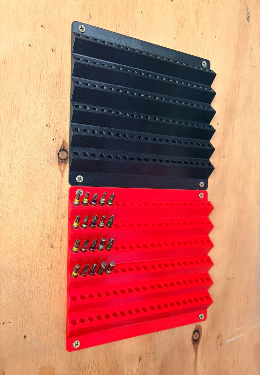 120 HEX SHANK BITS Holder Wall Mount Display Rack Storage Drill Driver AUS MADE