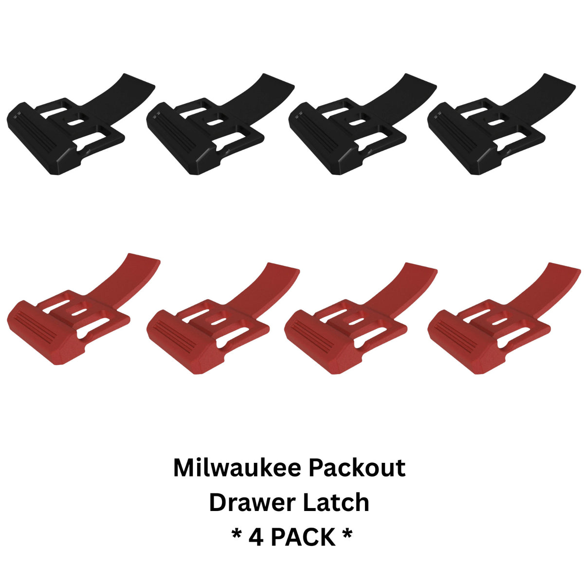 4 PACK Milwaukee Packout Drawer Latch- Replacement Bar Release Clip AUS MADE