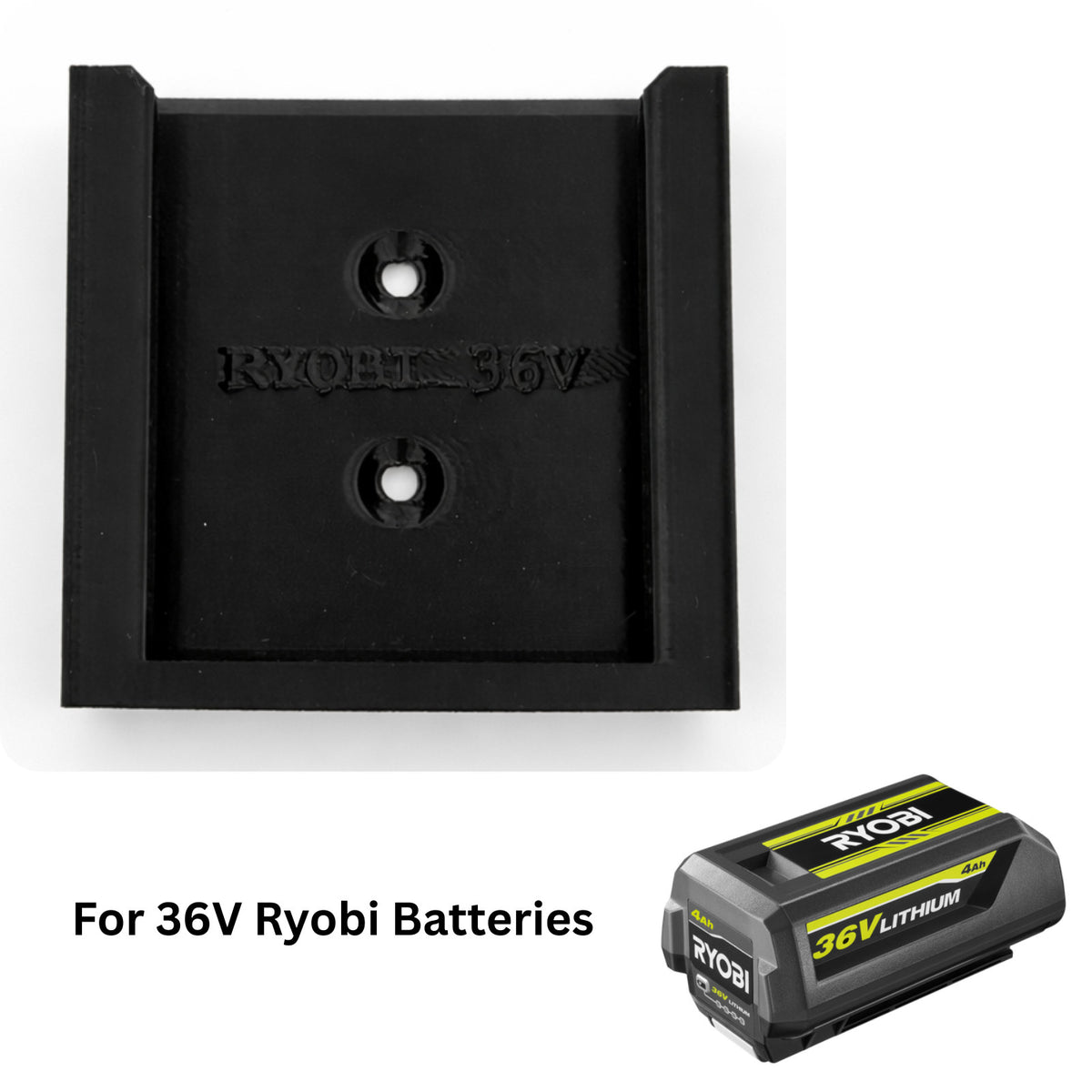 RYOBI 36v 40v Battery Holder Wall Mount HEAVY DUTY | AUS MADE | Free Post!!!!!