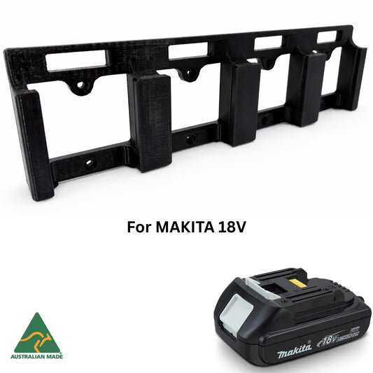 Makita 18V Battery Holder Wall Mount - 1/2/3/4 Batteries