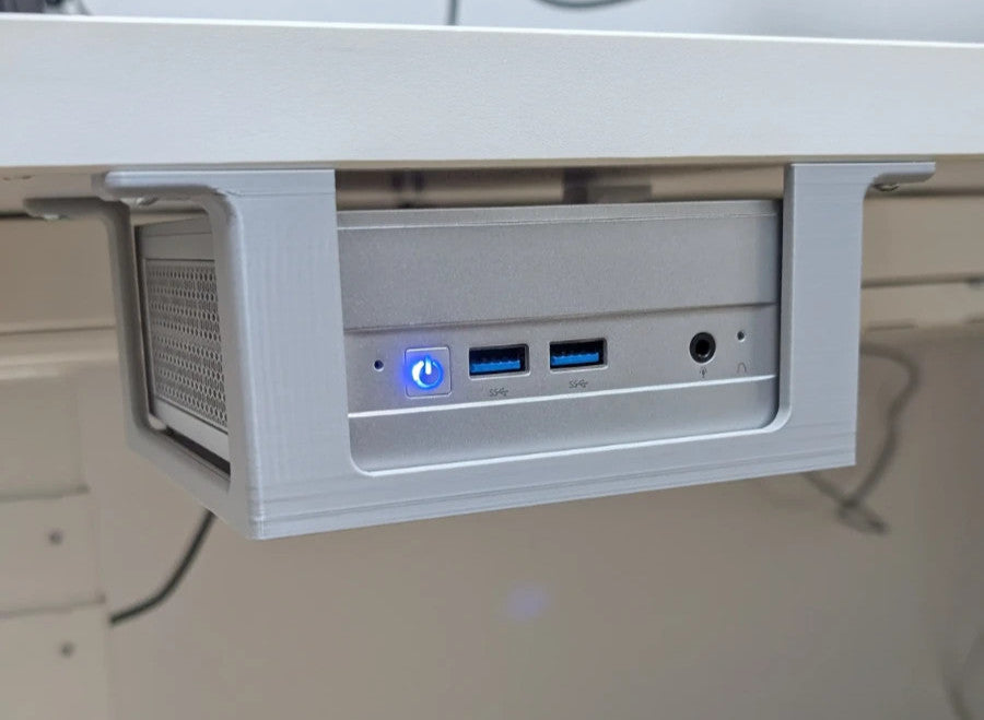 Under-Desk Mount for Mini PC Computer | Wall Shelf Bracket Holder