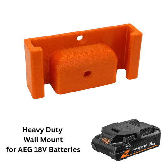 AEG Ridgid Cordless 18V Battery Holder Wall Mount Orange | Heavy Duty | AUS MADE