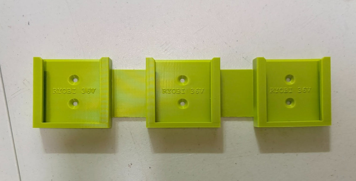 Ryobi  36v / 40v Triple Wall Mount Battery Holder for 3 Batteries