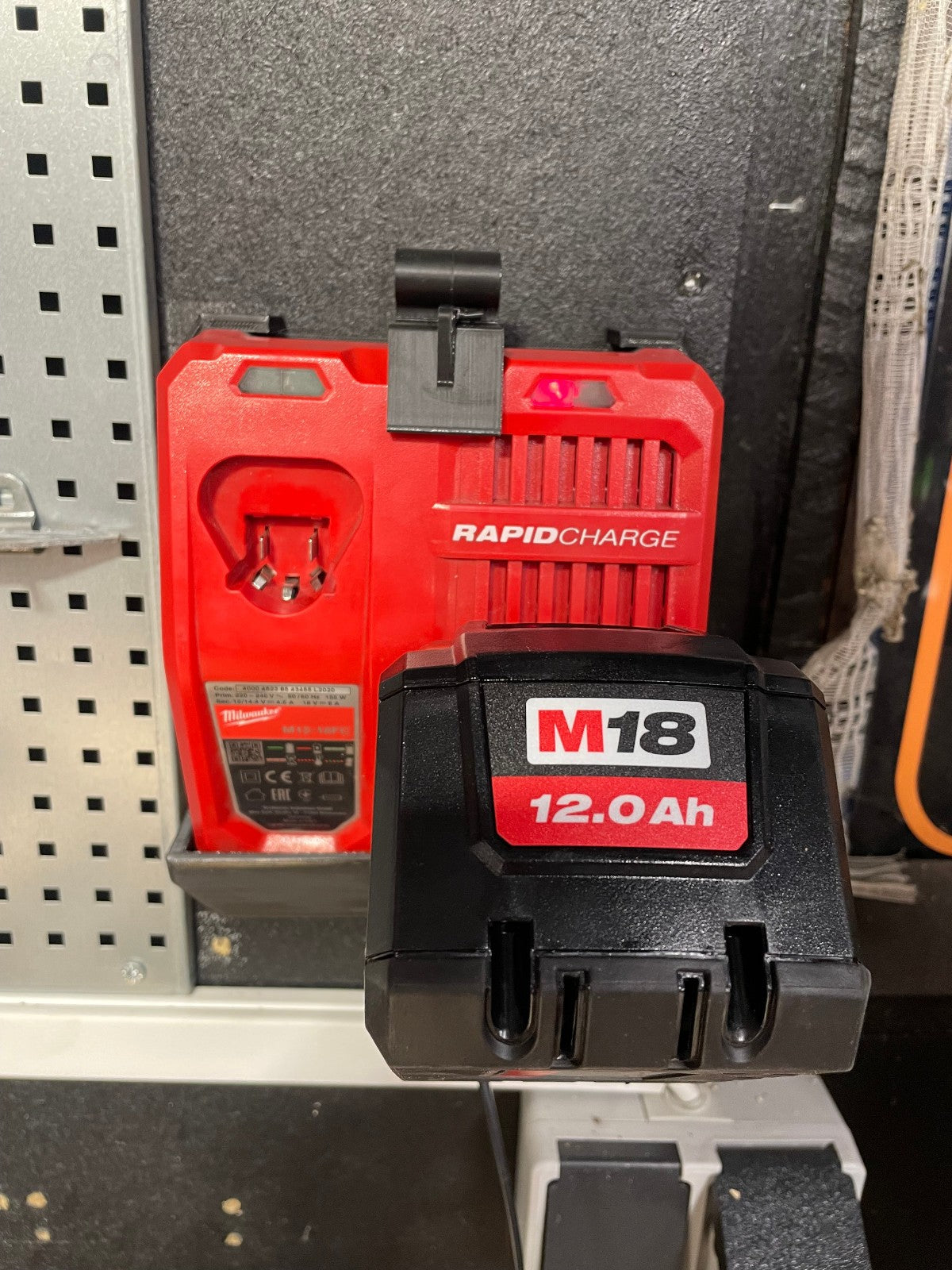 Wall Mount for Milwaukee M12 M18 Battery Charger Holder M12-18FC 12V 18V | AUS