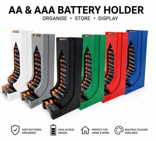 Battery Organiser Stand Storage Holder AAA & AA 1.5-volt Alkaline Batteries Case