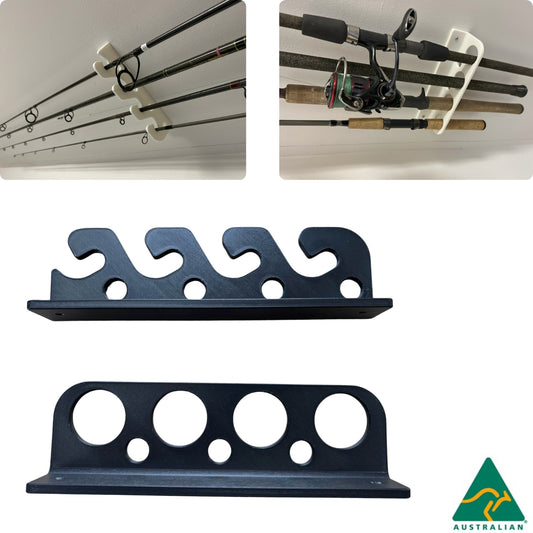 Fishing Rod Holder - Wall or Ceiling Storage Rack for 4/5 Rods