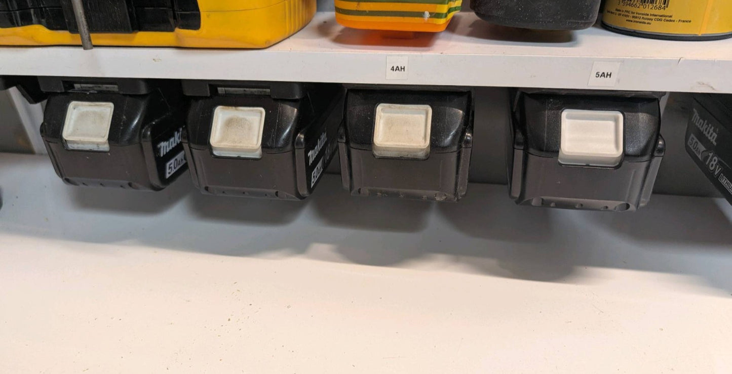 Makita 18V Battery Holder Wall Mount - 1/2/3/4 Batteries