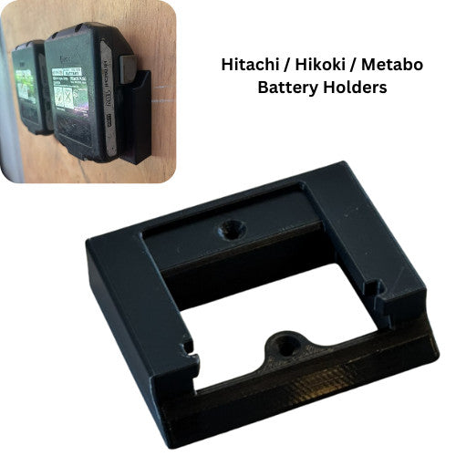 10x HITACHI HIKOKI 18V/36V Battery Storage - Locking Holder Wall Shelf Mount