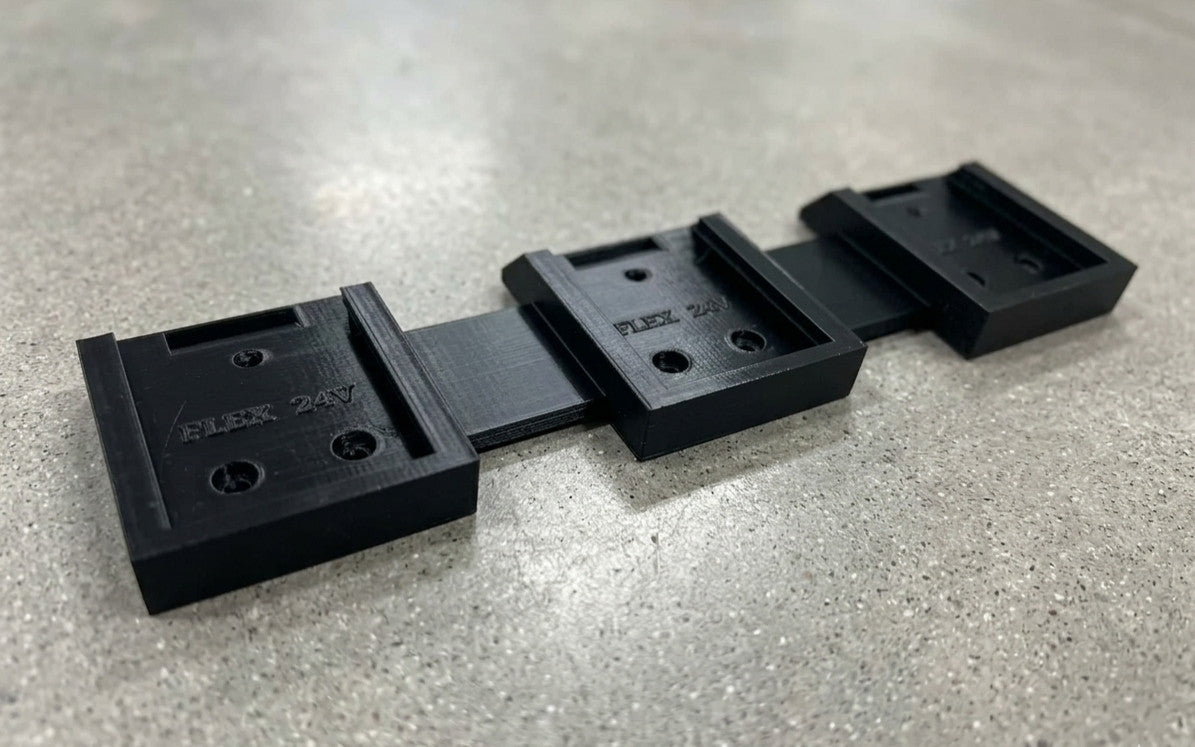 Triple Battery Holder for FLEX 24V Batteries Wall Mount Holder Storage
