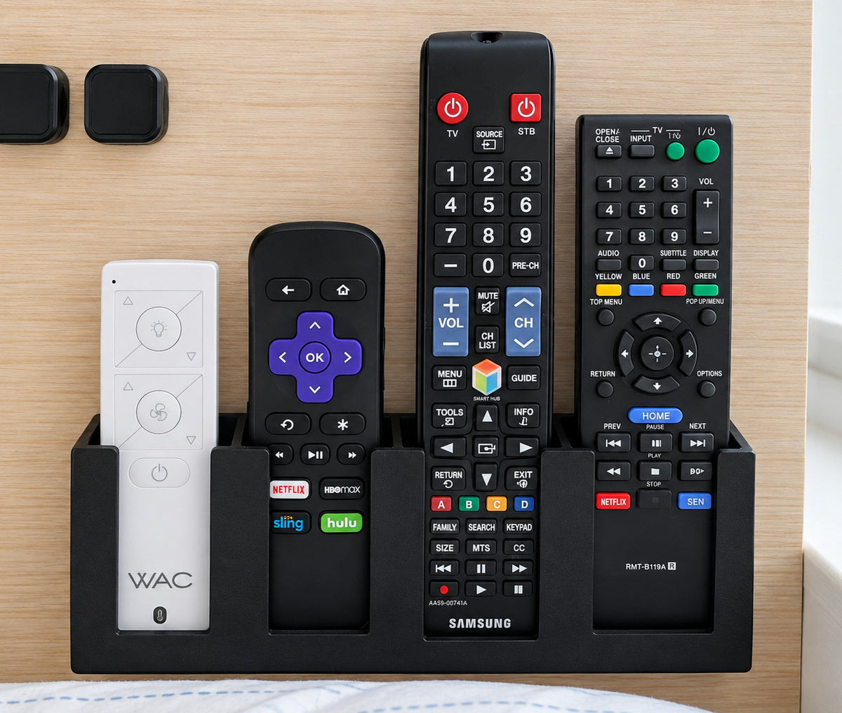 UNIVERSAL Remote Control Wall Mount Holder Organizer