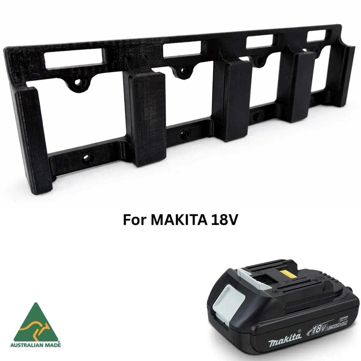 Makita 18V Battery Holder Wall Shelf Mount 1/2/3/4 batteries