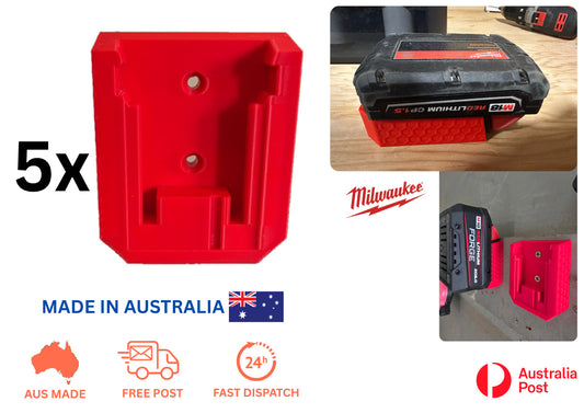 5x Milwaukee 18V BAttery Wall Mount