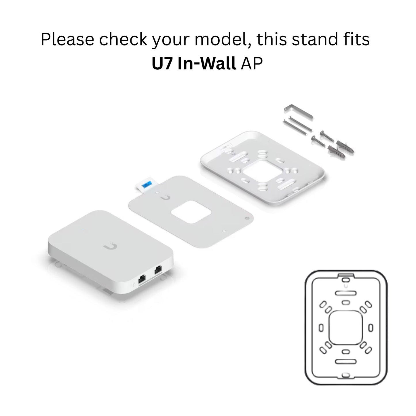Ubiquiti UniFi U7 IW In-Wall Desk Stand