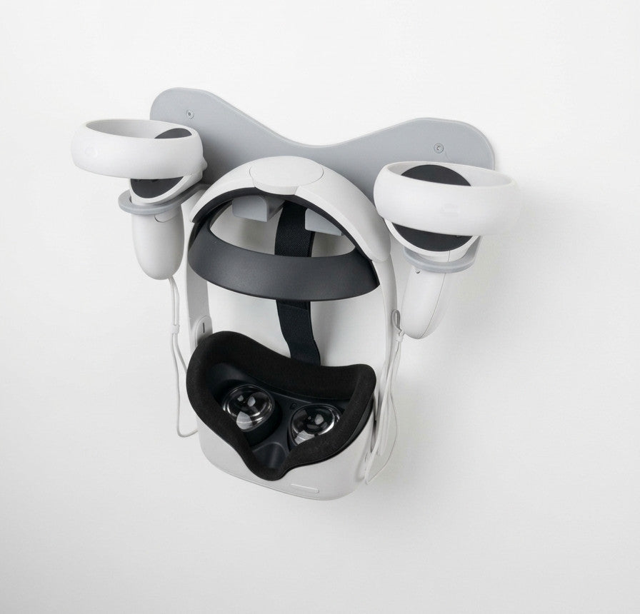 Meta Quest 2, 3, 3s WALL MOUNT VR Headset Controller Holder Stand Storage | AUS