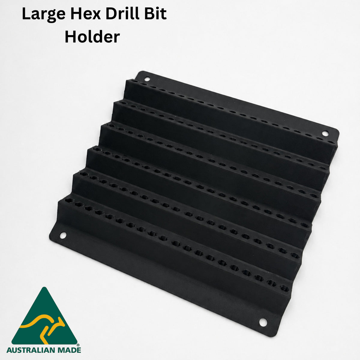 120 HEX SHANK BITS Holder Wall Mount Display Rack Storage Drill Driver AUS MADE