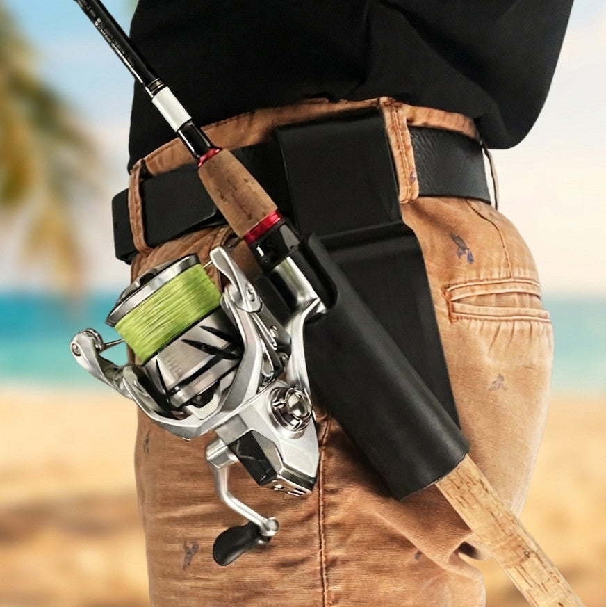 3rd Hand Strong Fishing Rod Holder Belt Clip Waist Holster Hands Free |  AUS