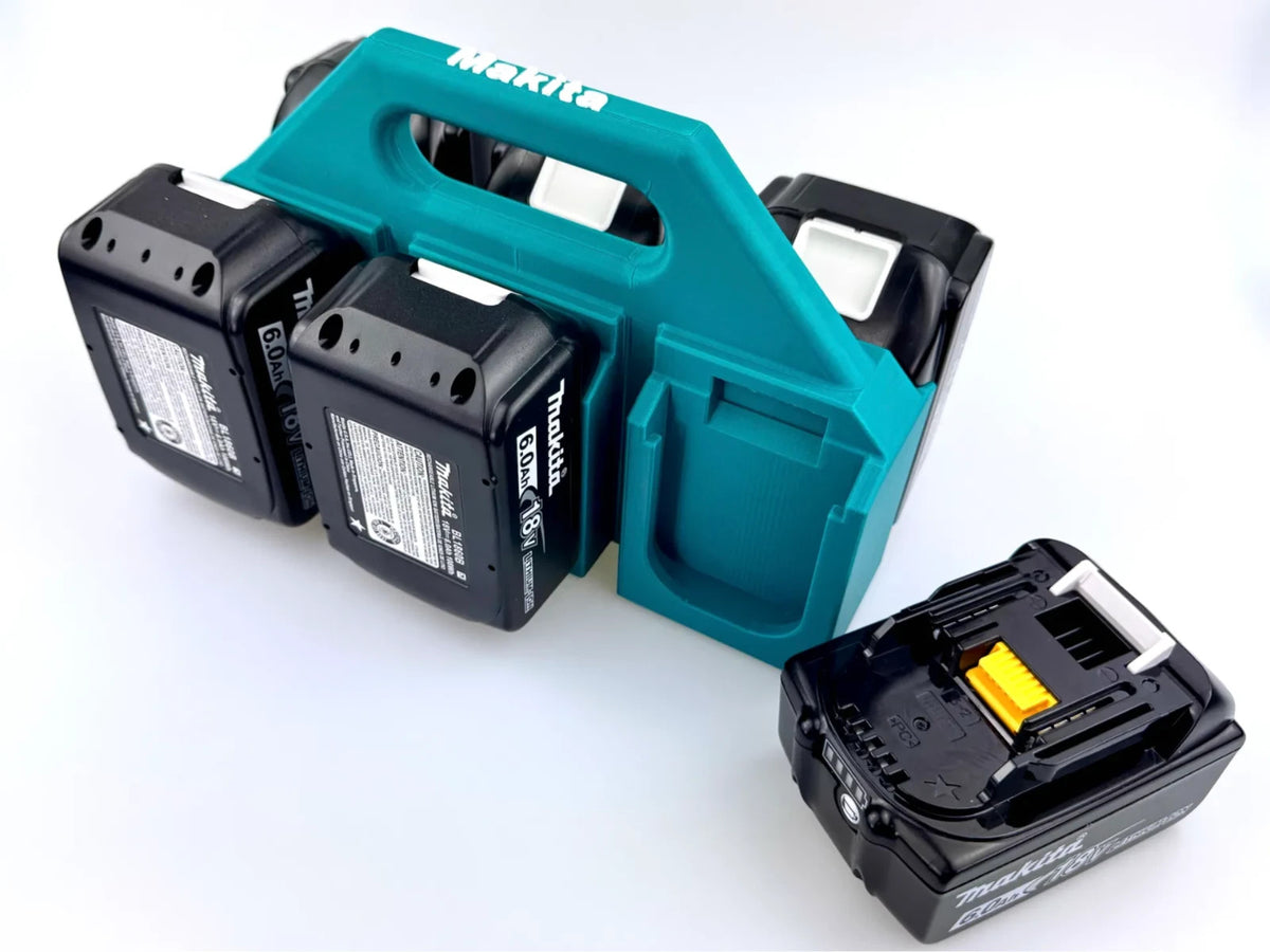 Makita 18V LXT Battery Holder Caddy Carrier Locking/Click-in for 6 Batteries