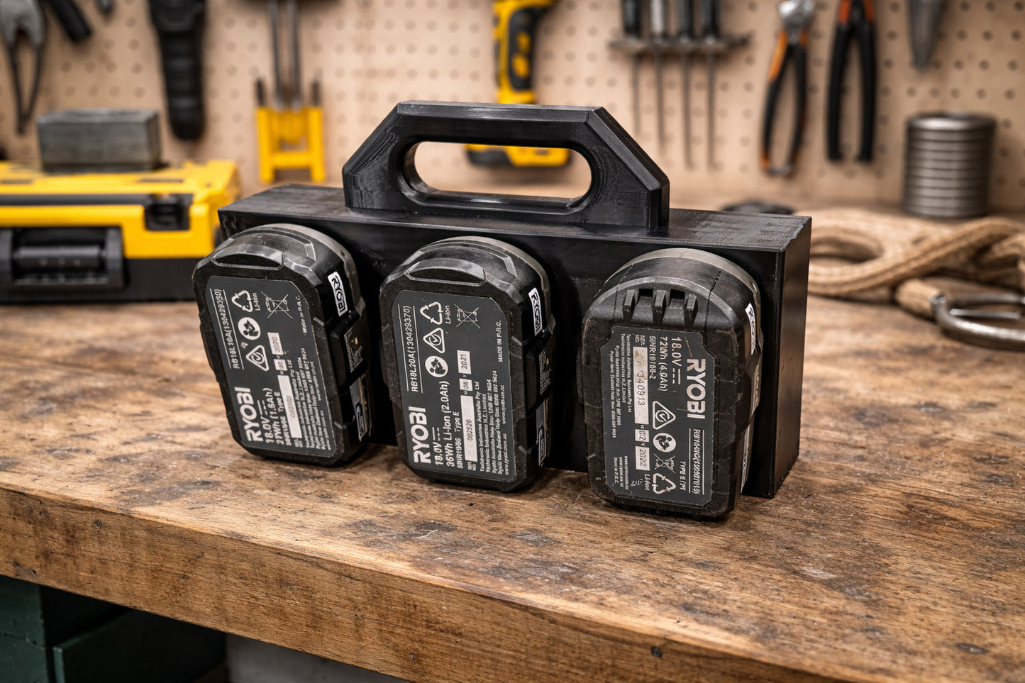 RYOBI 18V 6-SLOT BATTERY CADDY Carrying Case