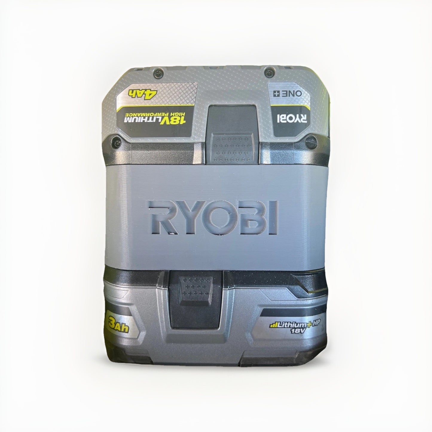 Dual Stack Ryobi 18V BATTERY STACKER Click-in Holder Batteries Protector