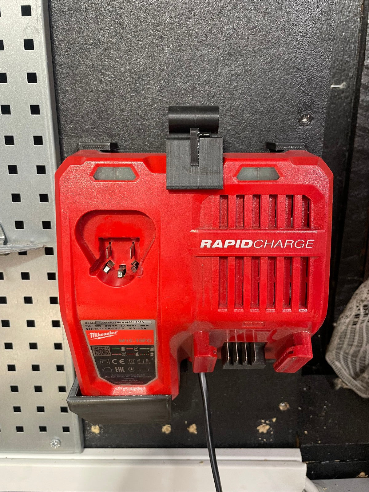 Wall Mount for Milwaukee M12 M18 Battery Charger Holder M12-18FC 12V 18V | AUS