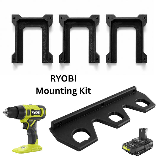Ryobi ONE+ 18v Tool Skin & Battery BUNDLE Wall/Shelf Mounts Kit