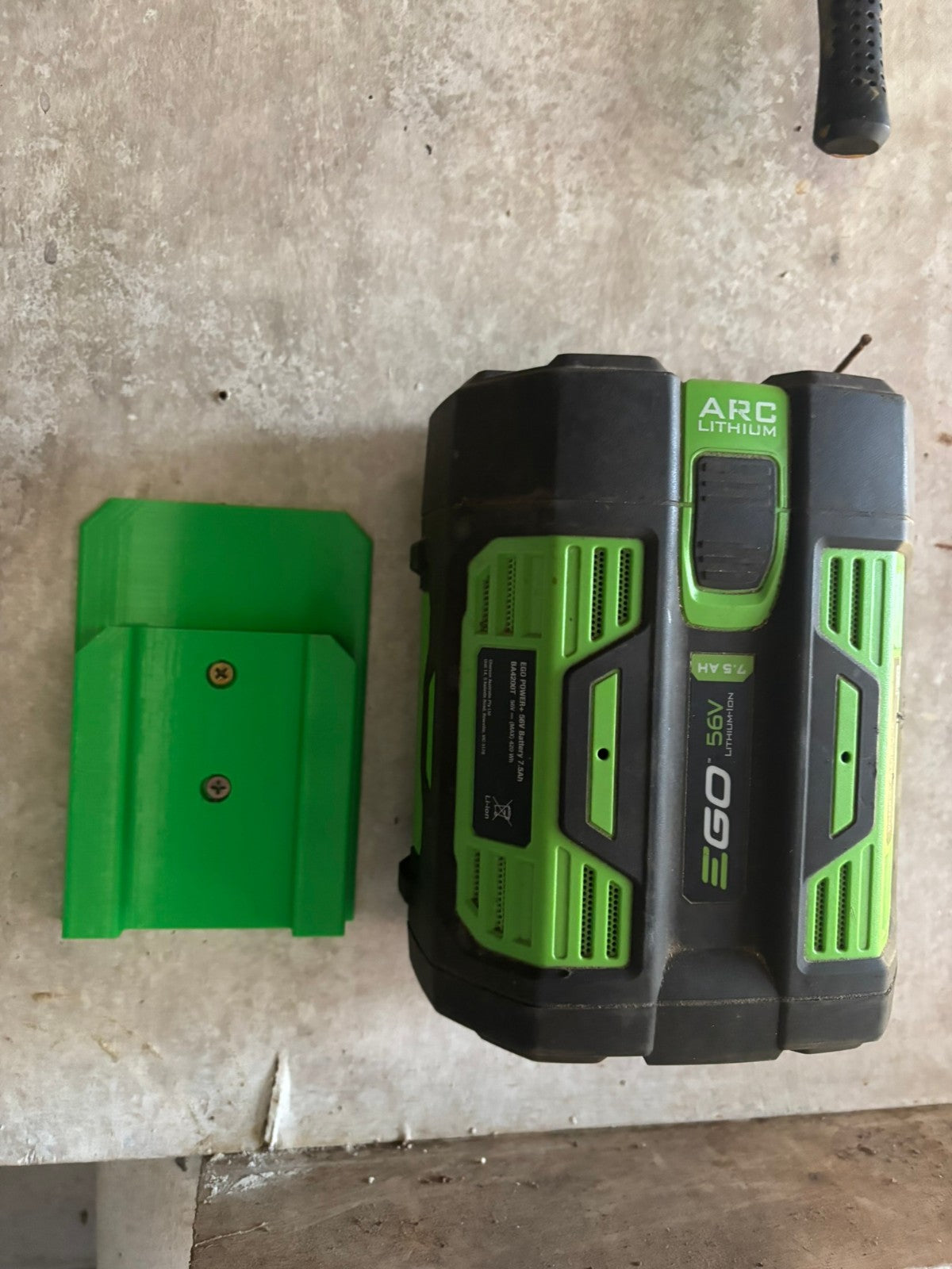 2x EGO 56V Battery wall mount