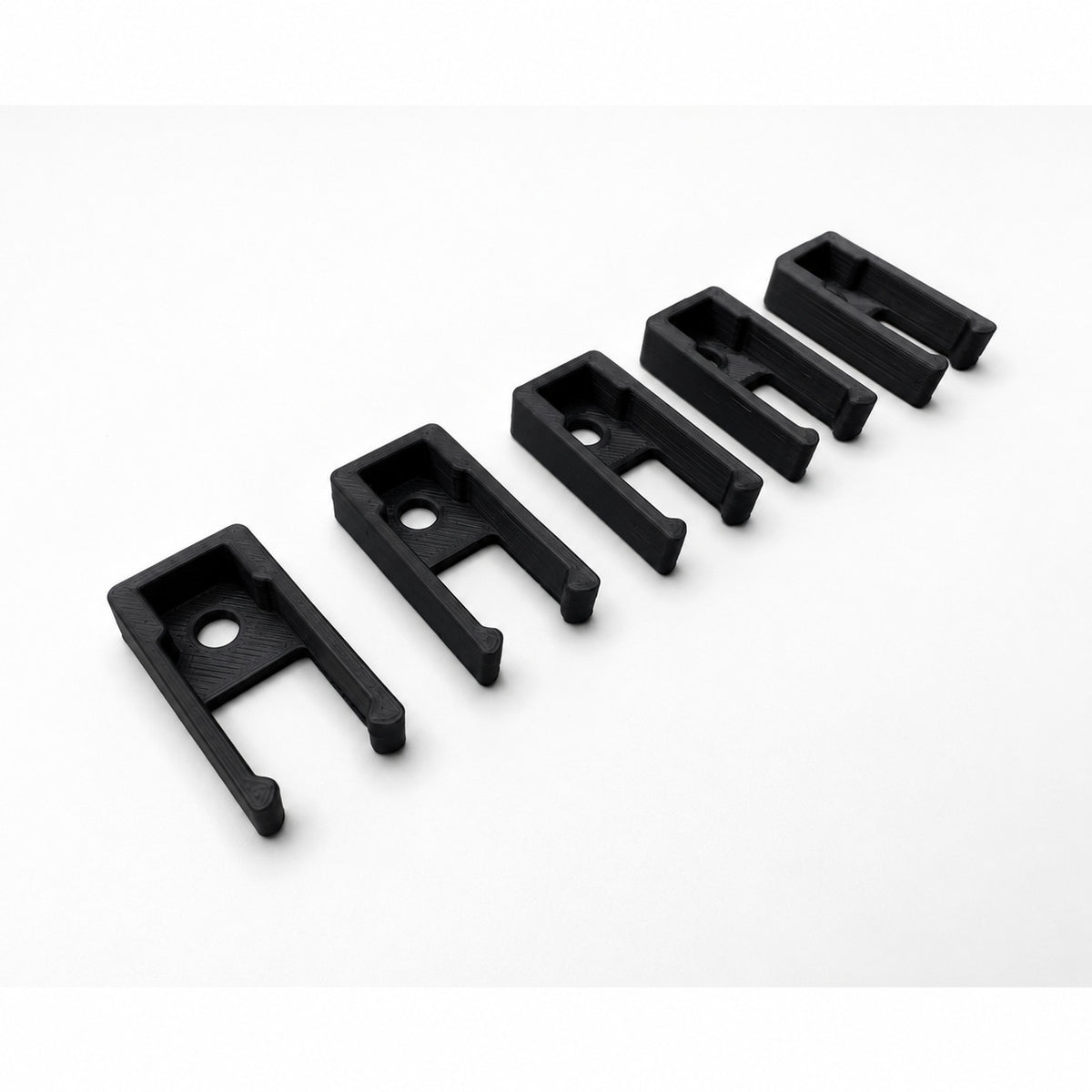 Avan Caravan Window Curtain Clips | High Strenght Tracks Hooks Black