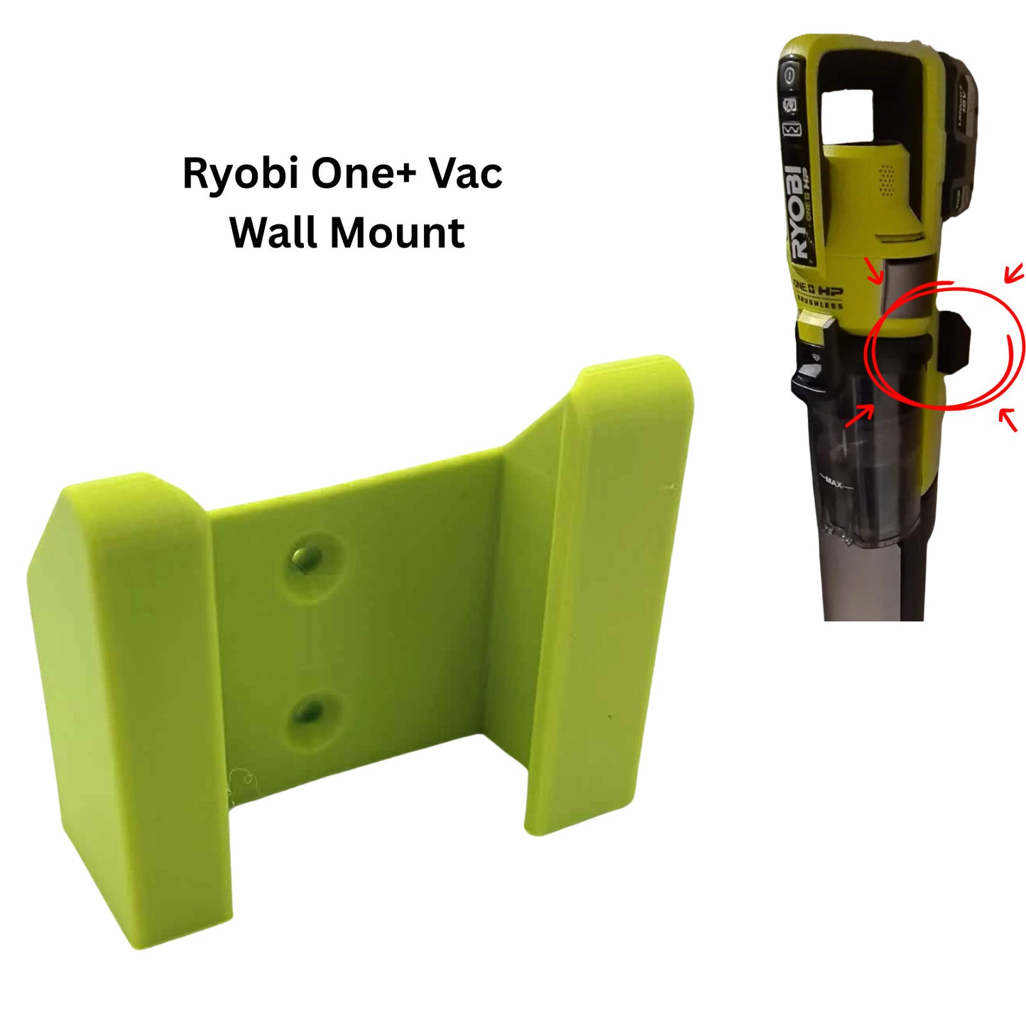 Ryobi ONE+ HP 18V Stick Vacuum Holder / Wall Mount