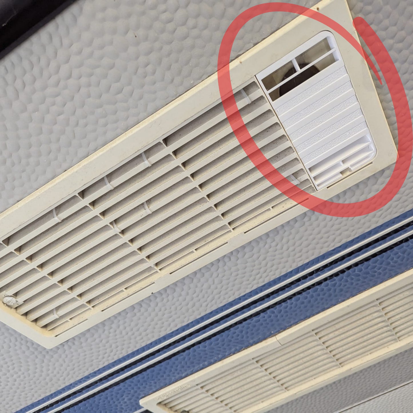 Vent Insert for Dometic 3 Way Fridge - Exhaust Grill Cover Replacement AS1625
