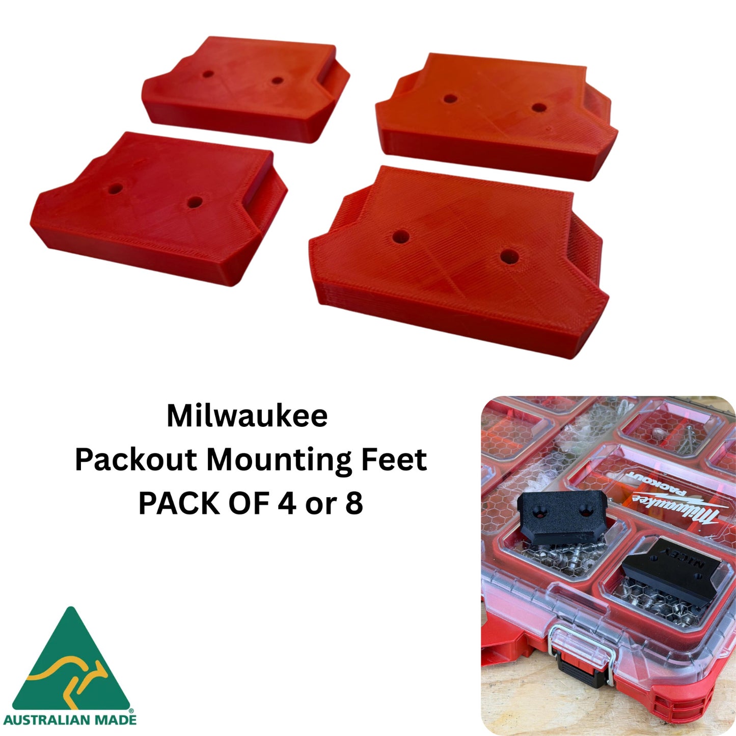 Milwaukee Packout Feet Cleats 4/8 Pcs