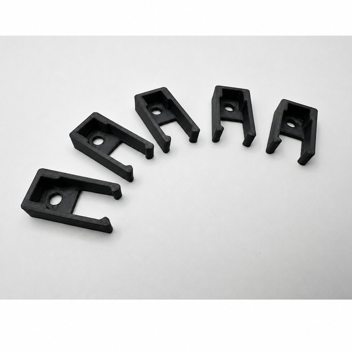 Avan Caravan Window Curtain Clips | High Strenght Tracks Hooks Black
