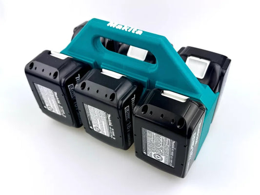 Makita 18V LXT Battery Holder Caddy Carrier Locking/Click-in for 6 Batteries