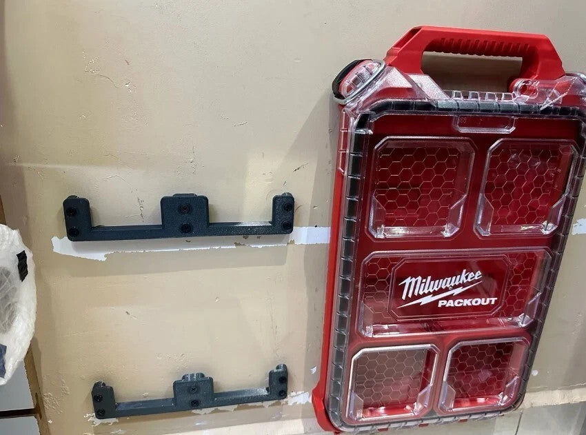 2x Lock-in Milwaukee Packout Wall Mount | Double Wide