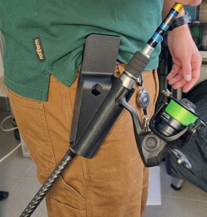 3rd Hand Strong Fishing Rod Holder Belt Clip Waist Holster Hands Free |  AUS