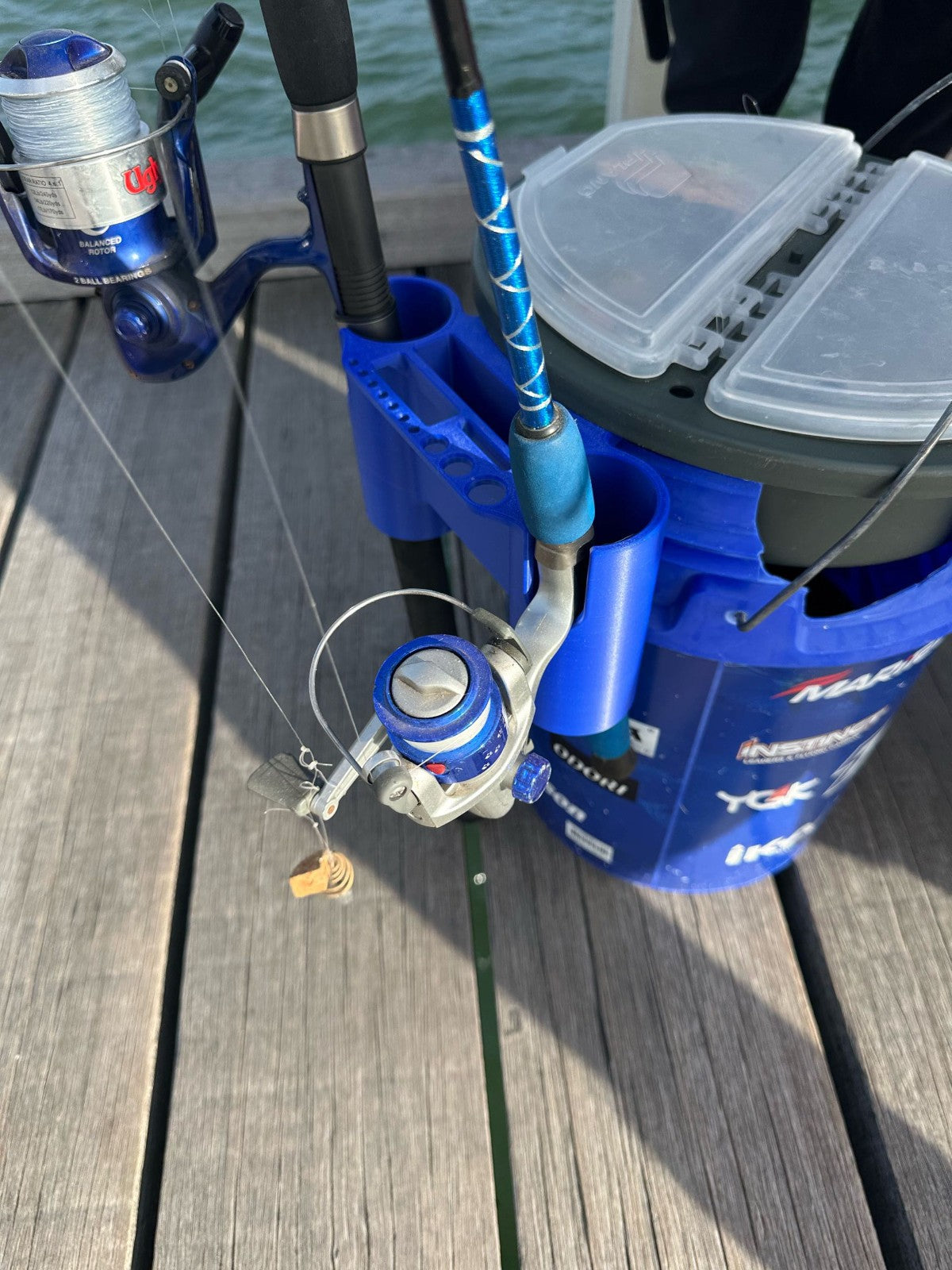 Fishing Bucket Caddy | Rod, Phone, Scissors, Hook Tool Holder |  AUS MADE