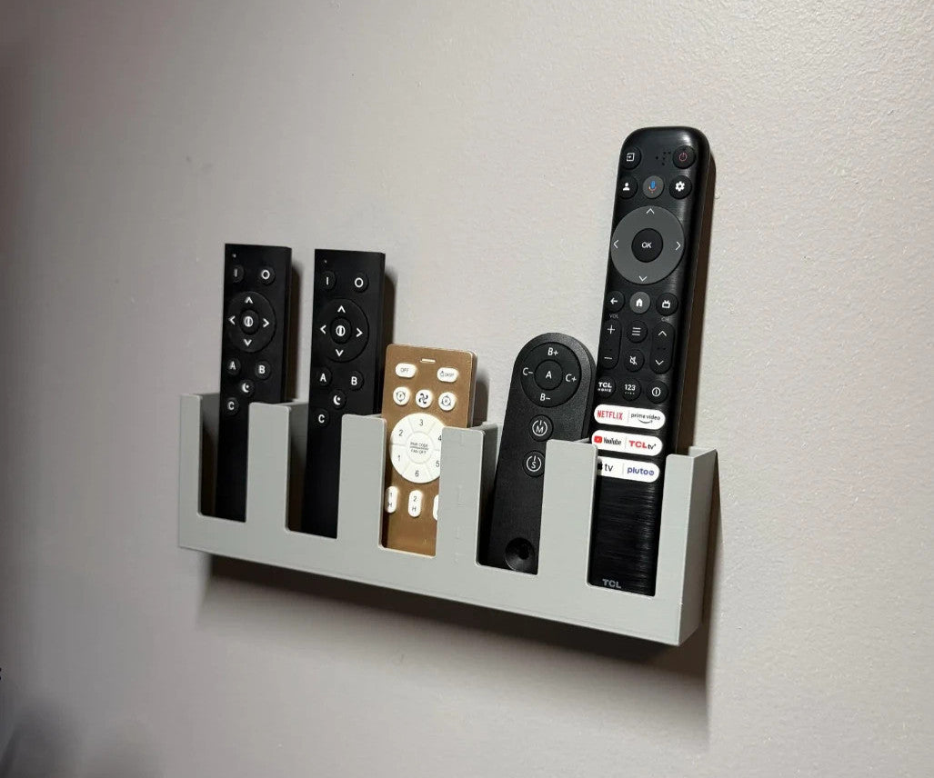 Remote Control Wall Mount Holder for 5 Remotes ~49mm