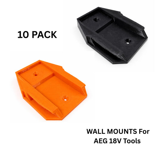 10 PACK AEG Ridgid Cordless 18V TOOL Holder Wall Mount Bracket Storage AUS MADE